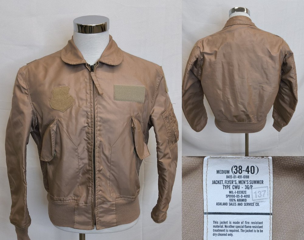 US Military Flyer's Jacket Summer Type Men's M (38-40) Brown CWU-36P #W5405
